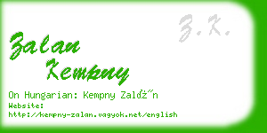 zalan kempny business card